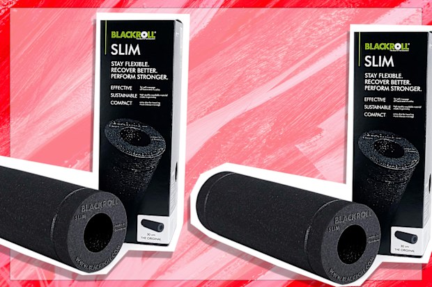9PR: Black Slim Foam Roller with box.