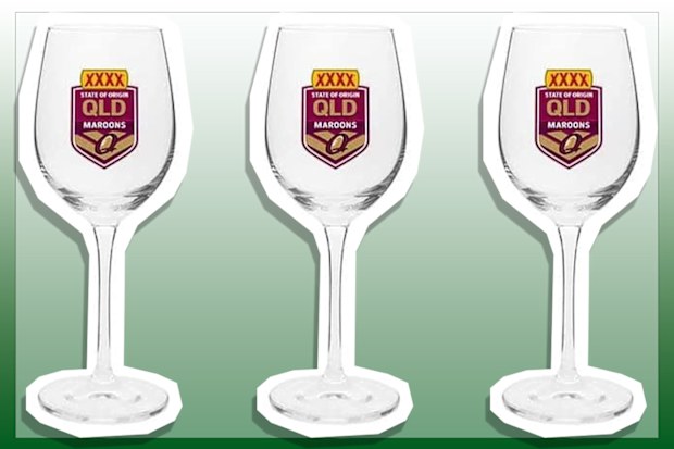 9PR: State of Origin Queensland Maroons Wine Glass