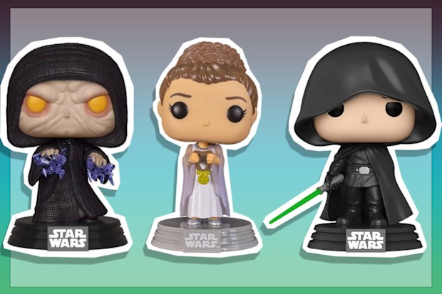 9PR: Funko Pop! Star Wars: The Mandalorian Luke Skywalker Hooded Vinyl Figure, Funko Pop! Star Wars: Return of The Jedi Emperor Palpatine Vinyl Figure and Funko Pop! Star Wars: ATG Leia Ceremony Vinyl Figure