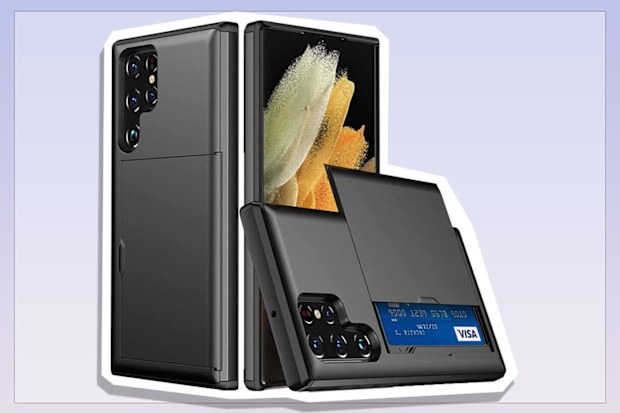 9PR: Areaphmet Samsung Galaxy S23 Ultra Case with Credit Card Holder, Black