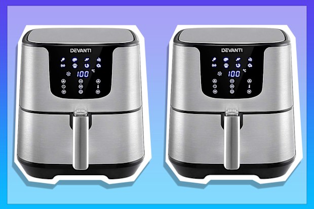 9PR: Devanti Air Fryer 7L LCD Fryers Healthy Oil Free Multifunctional Cooker Airfryer Kitchen Convection Machine Oven for Baking Frying Roasting