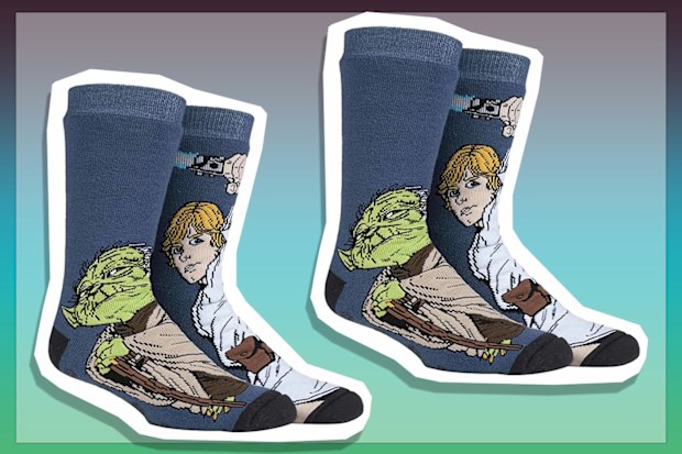 9PR: Heat Holders Sta Wars Dual Layer Slipper Socks, Yoda & Luke