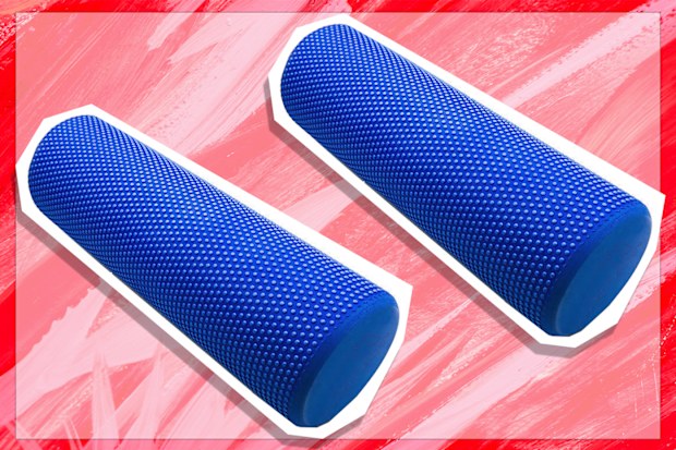 9PR: METEOR Essential Muscle Foam Roller, Massage Roller for Muscle Relax, Back Pain Relif, Yoga, Pilates, Exercise, Physio (BLUE 90x15cm)