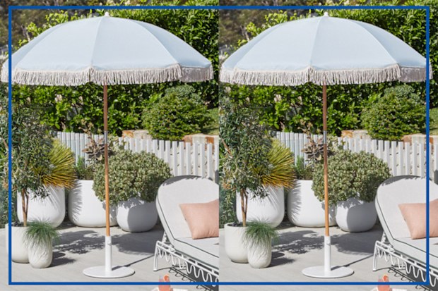 9PR: Cabana Dreams Fringed Beach Umbrella
