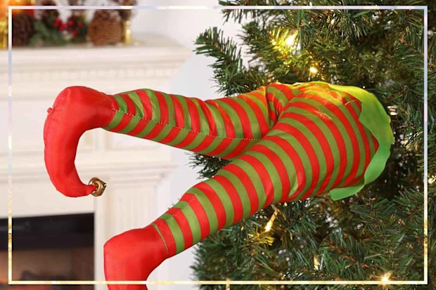 9PR: Mr. Christmas Indoor Animated Christmas Kickers 16" - Elf Holiday Decoration, One Size, Multi