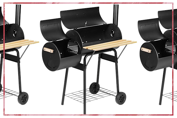 9PR: Grillz Offset 2-in-1 Portable Charcoal Barbecue Grill and Smoker