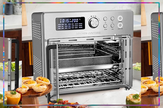 9PR: Kitchen Couture French Door Air Fryer, 25L, Silver