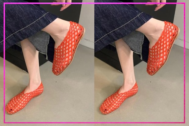 9PR: Bodantory Womens Jelly Mesh Ballet Flats 