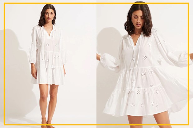9PR: Seafolly Embroidery Tiered Dress