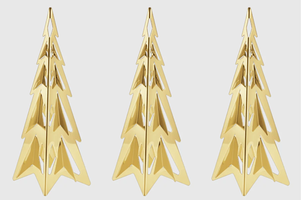 9PR: Georg Jenson Large Gold Christmas Table Tree