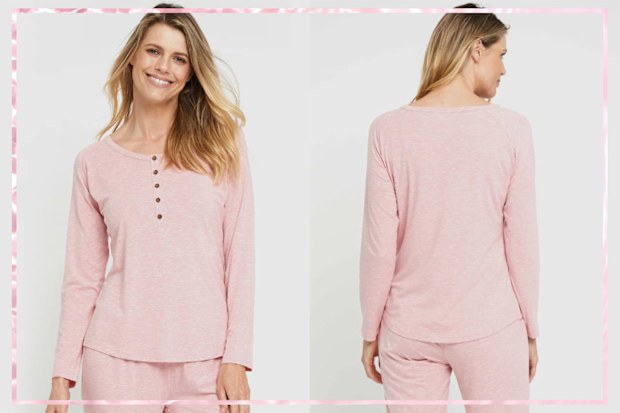 9PR: Bamboo Body Long Sleeve Henley Top
