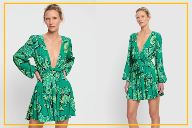 9PR: Kivari Fiora Tie Front Mini Dress