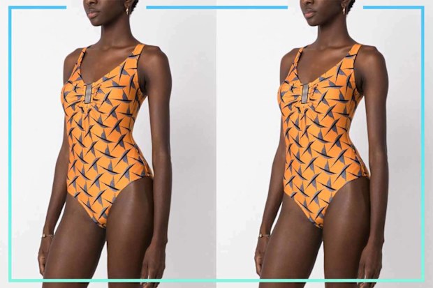 9PR: Lygia & Nanny Mirrassol logo plaque swimsuit