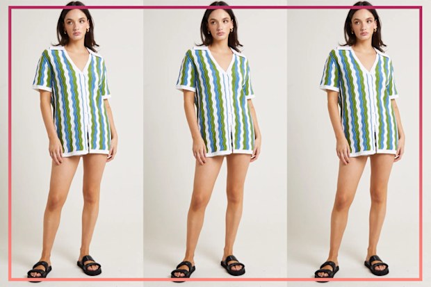 9PR: Cher Knit Shirt Mini Dress