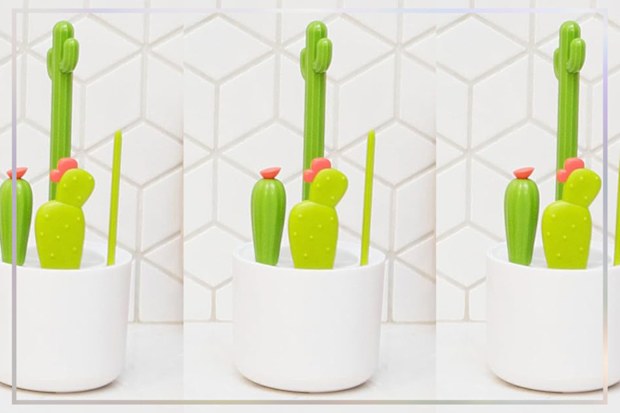 9PR: Boon Cacti Bottle Cleaning Brush Set, Green