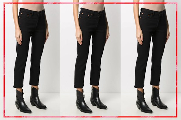 9PR: straight-leg cropped jeans
