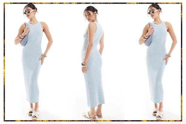9PR: Asos Design Knitted Racer Midi Dress