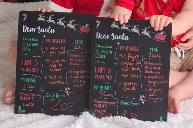 9PR: Mikki & Me Dear Santa Milestone Chalkboard