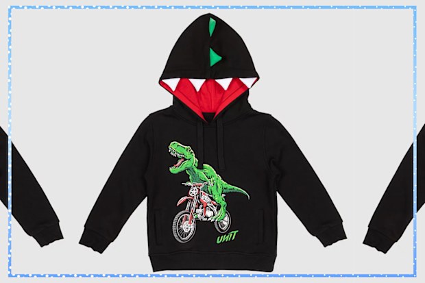 9PR: UNIT T-Rex Kids Pullover Hoodie, Black