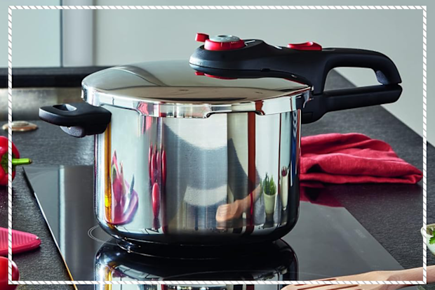 9PR: Tefal Fast & Easy Induction Stainless Steel Pressure Cooker, 6L