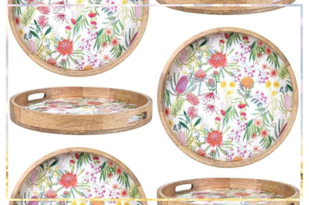9PR: Maxwell & Williams Native Blooms Round Serving Tray