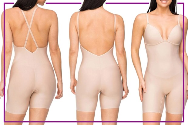 9PR: Body Define Backless Jumpsuit in Warm Taupe