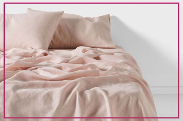 9PR: Pure Linen Rose Sheet Set