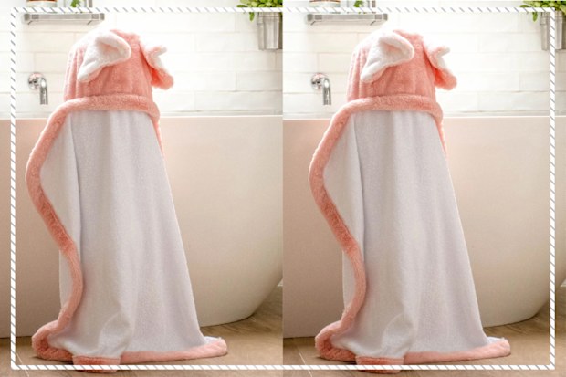 9PR: The Little Linen Company Baby Plush Hooded Towel