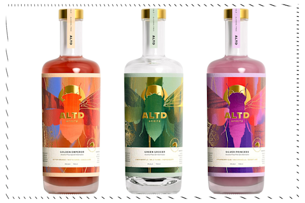 9PR: ALTD Spirits Golden Emperor Alcohol-Free Aperitif, Green Grocer Alcohol-Free Aperitif and Silver Princess Alcohol-Free Aperitif, 700mL