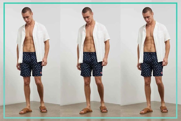 9PR: Scotch & Soda Mid-Length Printed Swim Shorts