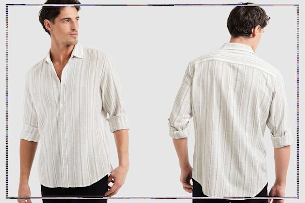 9PR: Tarocash Maine Textured Stripe Shirt