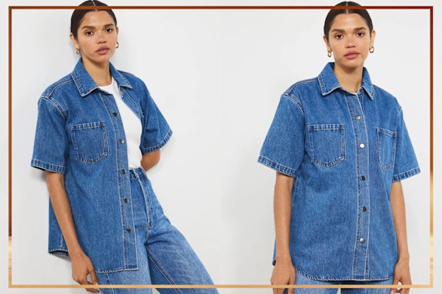 9PR: Atmos&Here Mila Short Sleeve Denim Shacket