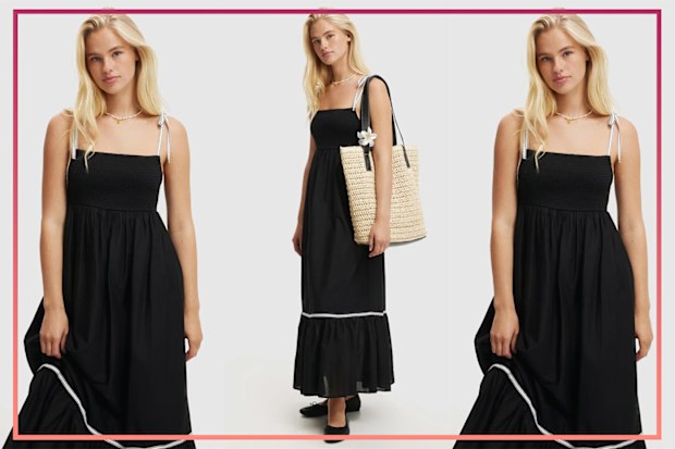 9PR: Karli Contrast Trim Maxi Dress