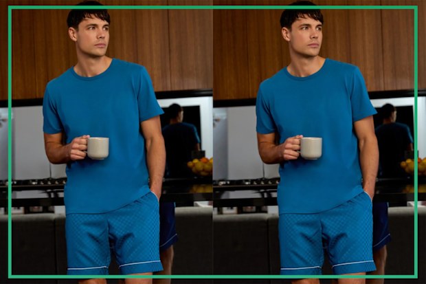 9PR: Wanderluxe Sleepwear The Bleu Boxer Set