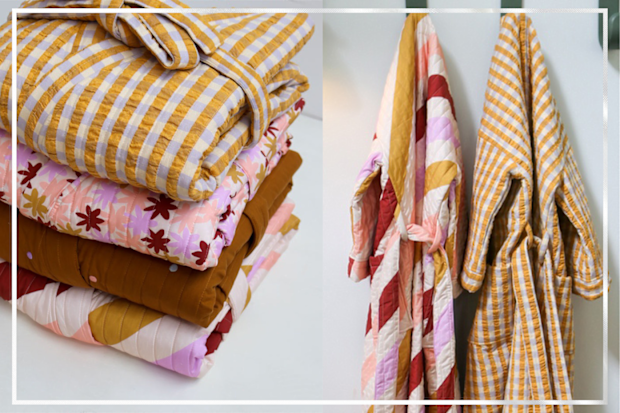 9PR: Mosey Me Striped Robe, Crimson Maypole and Mango Seersucker