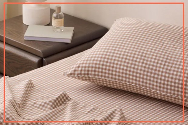 9PR: Leo Washed Cotton Lyle Gingham Bed Sheets