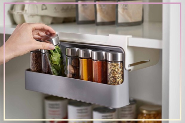 9PR: Joseph Joseph Cupboard Store in cupboard, kitchen storage under-shelf Spice Rack