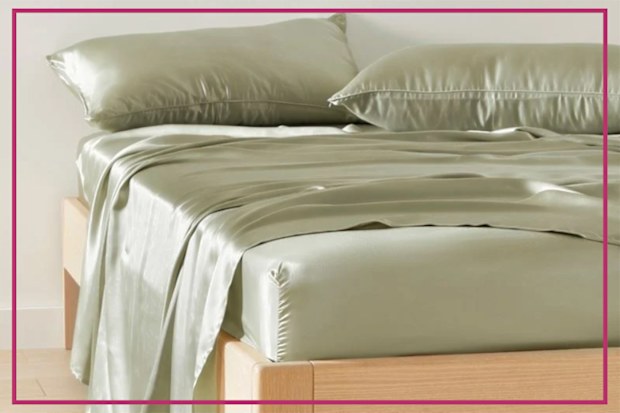 9PR: Pure Silk Tea Green Sheet Set Adairs