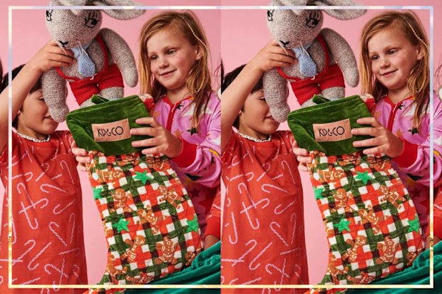 9PR: Christmas Gingerbread Velvet Stocking