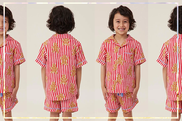 9PR: Cotton On Kids Gingerbread Candy Stripe Pyjama Set