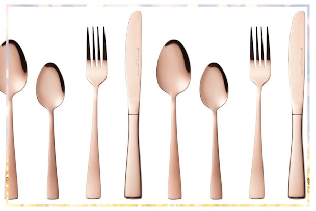 9PR: Maxwell & Williams Arden 16-Piece Cutlery Set, Copper