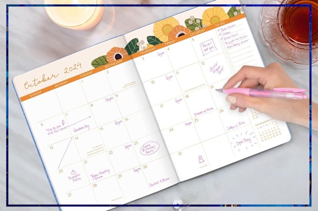 9PR: Orange Circle 2024 Bella Flora Just Right Monthly Planner