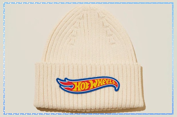 9PR: Cotton On Kids Hot Wheels Beanie, Biege