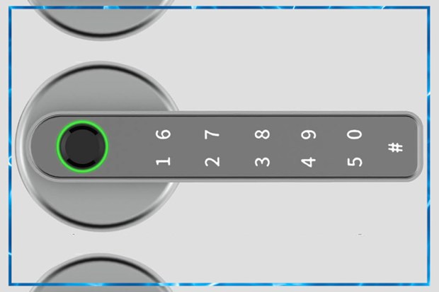 9PR: TEKXDD Smart Fingerprint Door Lock, Silver