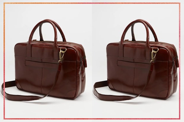 9PR: Double Oak Mills Harry Double Leather Briefcase