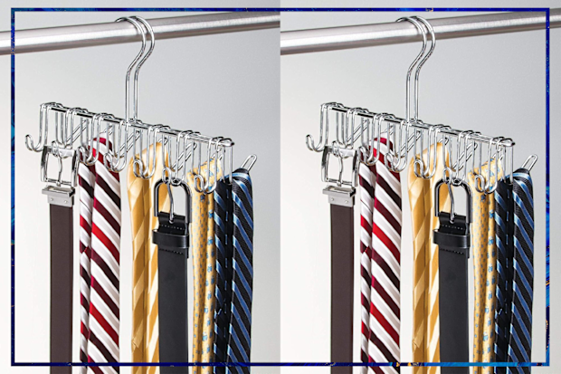 9PR: InterDesign Classico Tie and Belt Hanger, Chrome