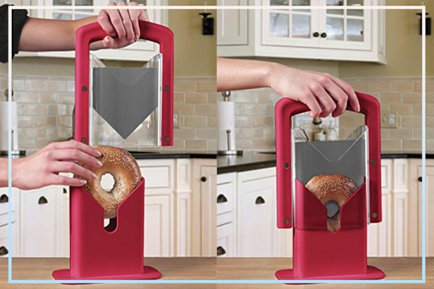 9PR: Hoan The Original Bagel Guillotine Slicer, Red