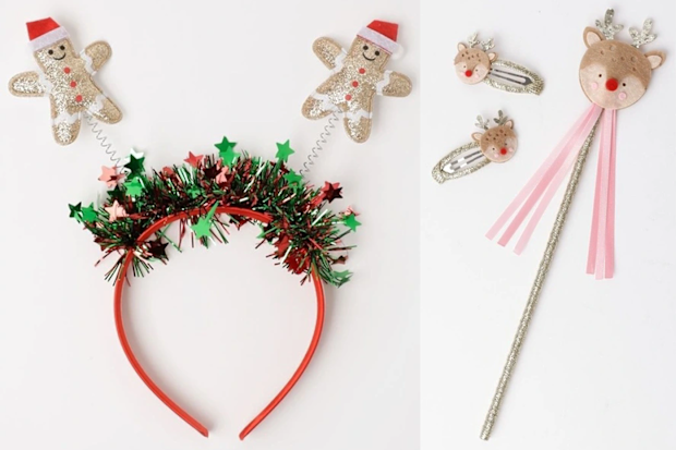 9PR: Myer Giftorium Christmas Gingerbread Man Headband and Wand and Clips Set