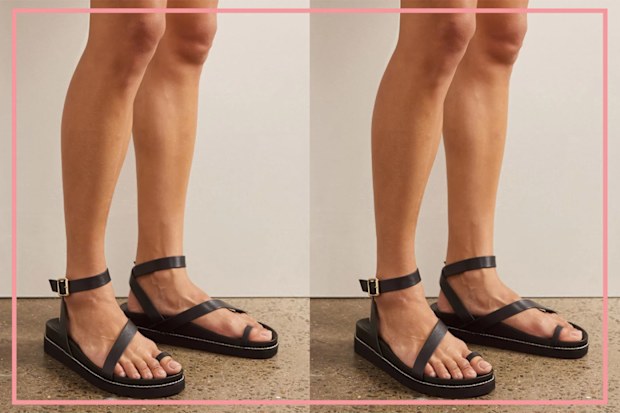 9PR: Aere Leather Ankle Strap Sandals