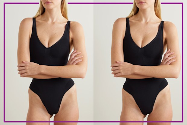 9PR: Seamless Sculpt Scoop Neck Thong Bodysuit